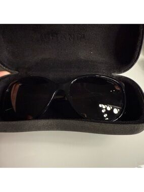 Chanel Black Oversized Sunglasses with Case